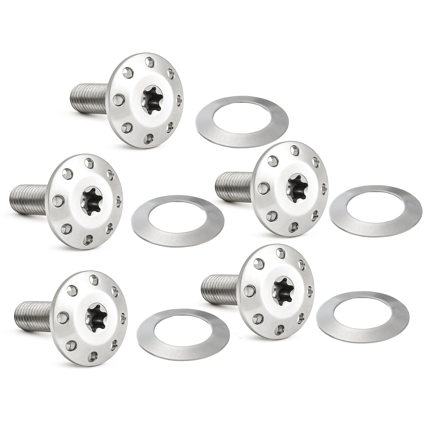 Titanium Floating Rotor Bolts, '14-'23 FLT / Polished