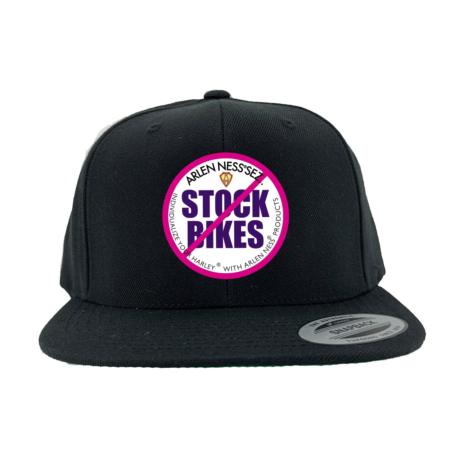 No Stock Bikes Snapback Hat, Black