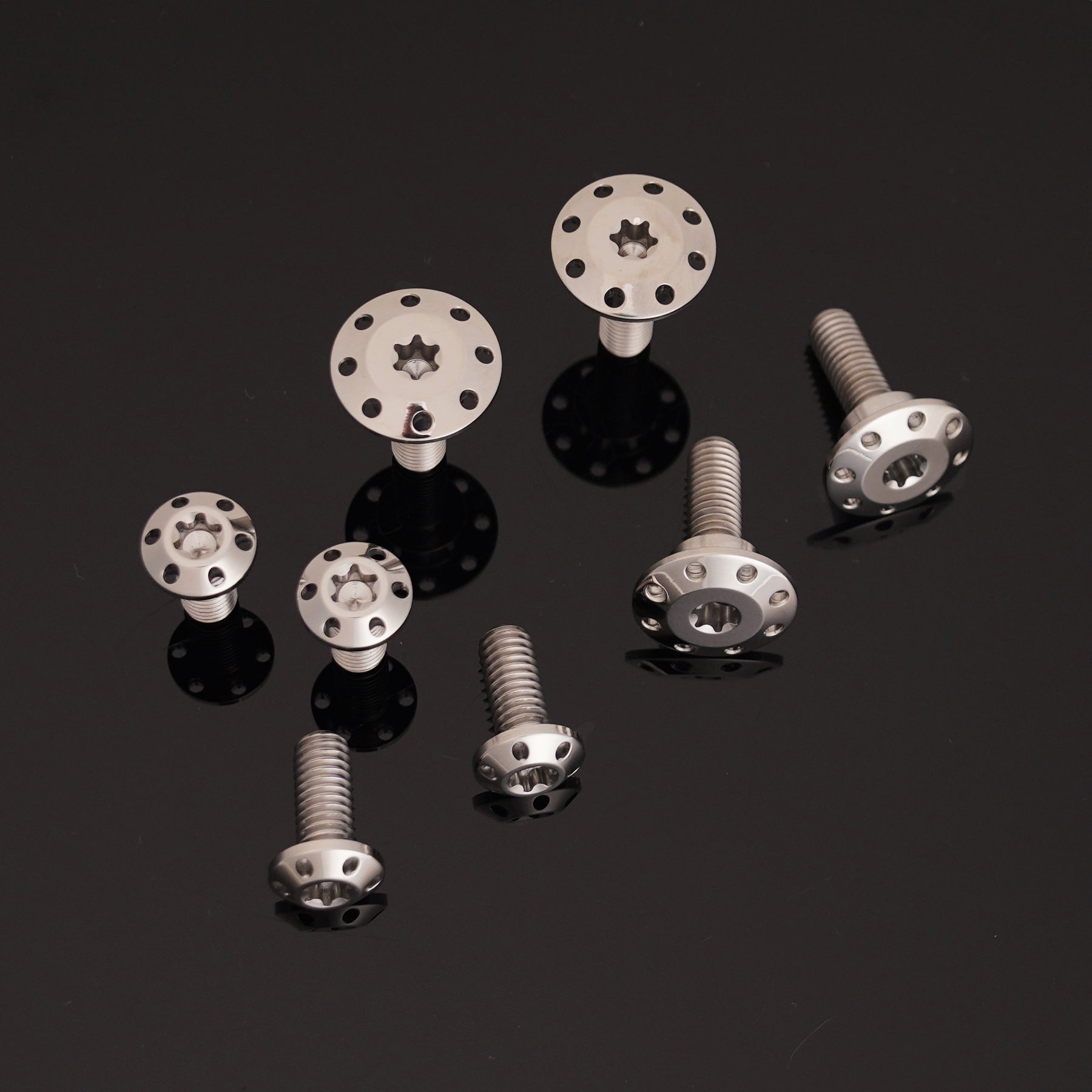 Titanium Floating Rotor Bolts, '14-'23 FLT / Polished