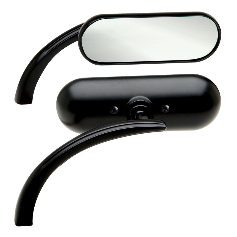 Mini Oval Micro Mirrors, Black