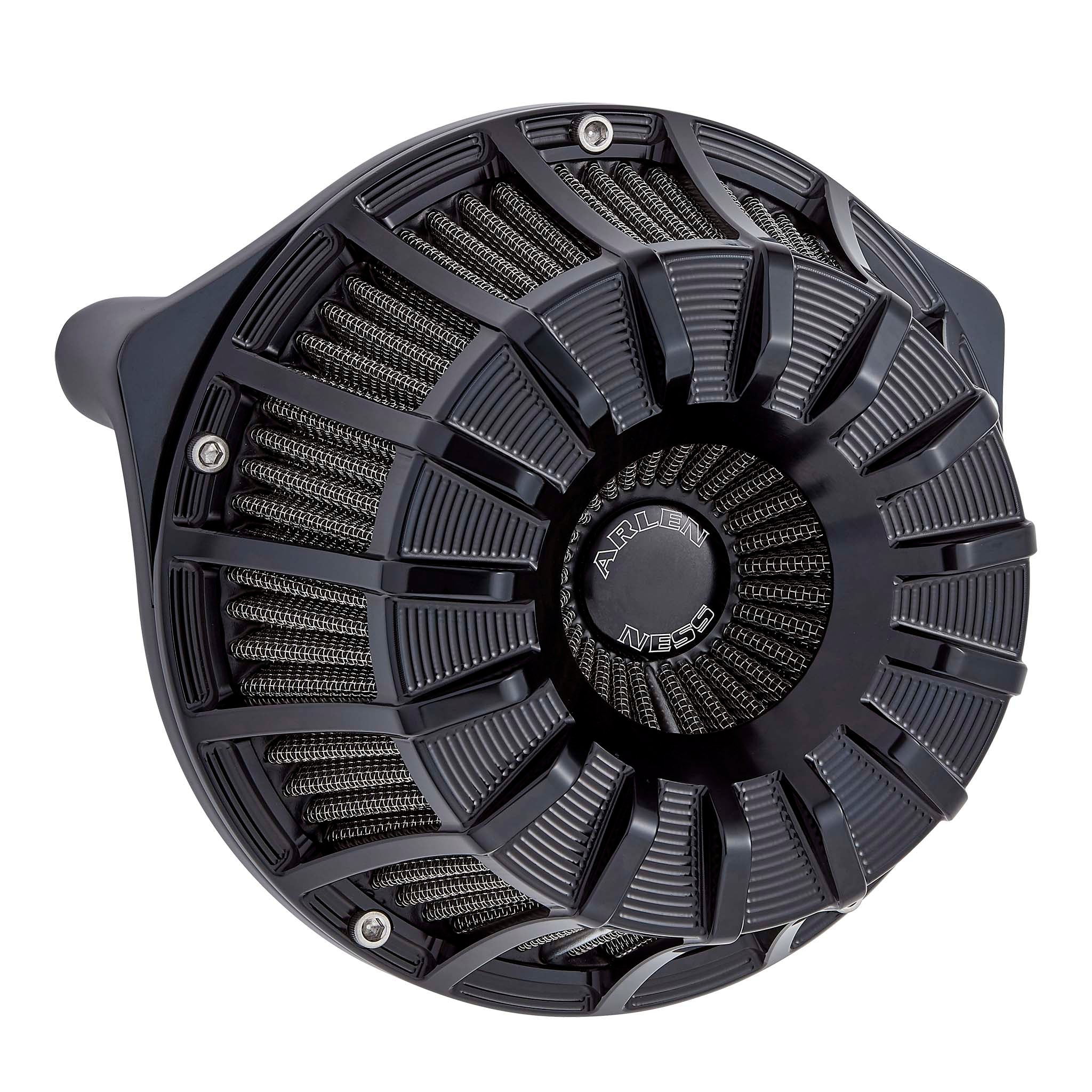 15-Spoke Inverted Series Air Cleaner, Black – ArlenNess