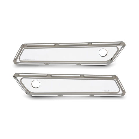 Beveled® Saddlebag Latch Covers, Chrome 14-2023 FLT